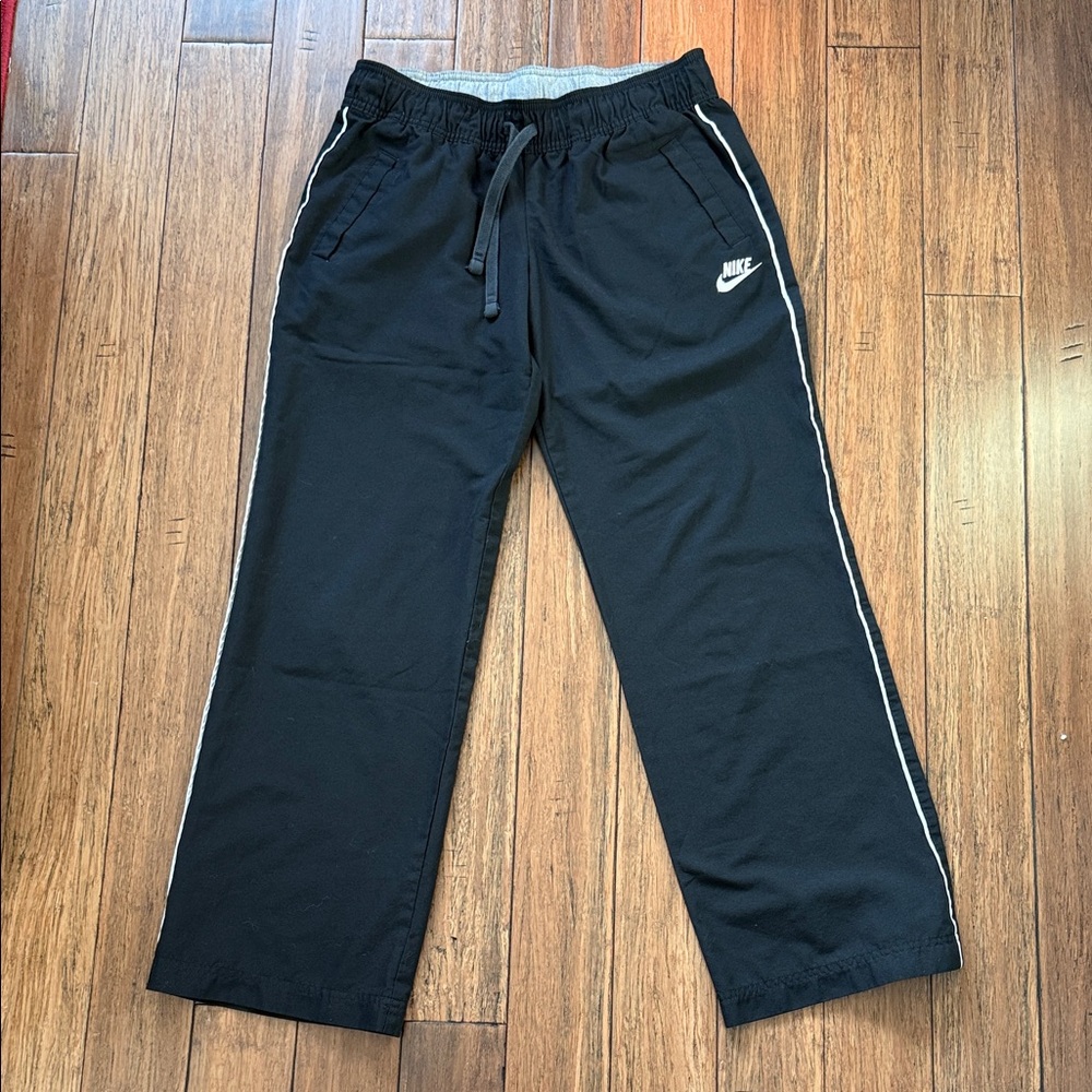 Nike Black Track Pants with White Trim
